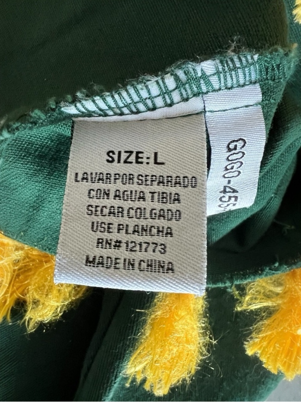 GOGO Dark Green Cropped Jean Jacket with Yellow Tassels - Picture 4 of 5